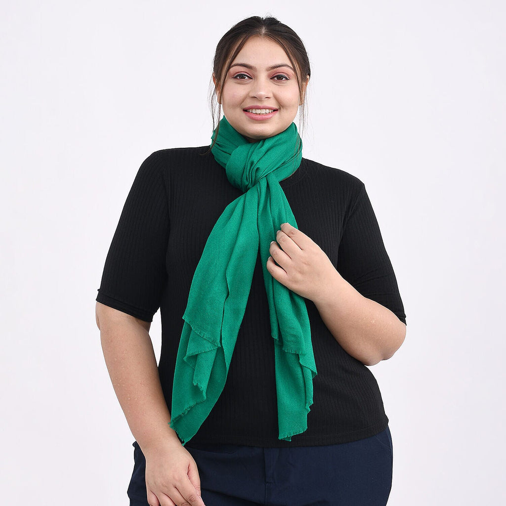 100% Cashmere Wool Shawl (190 X 70 cm) - Green