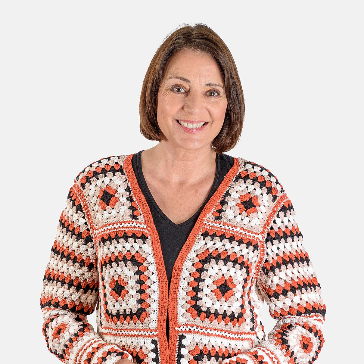 100% Cotton Hand Crochet Cardigan - White and Multi 6280242 3