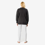 100% Cotton V-Neck Solid Cardigan with Stretch (Size - L-XL) - Charcoal
