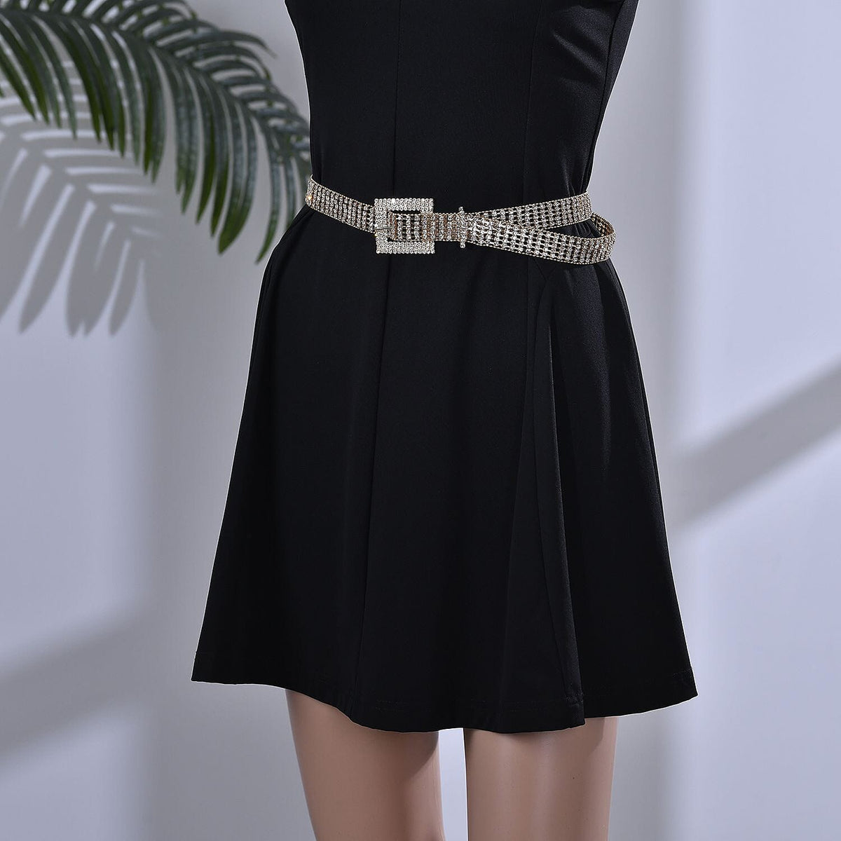 100% Crystal Glass Belt (Size 120 cm) - Gold 7489116 1