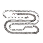 100% Crystal Glass Belt (Size 130 cm) - Black