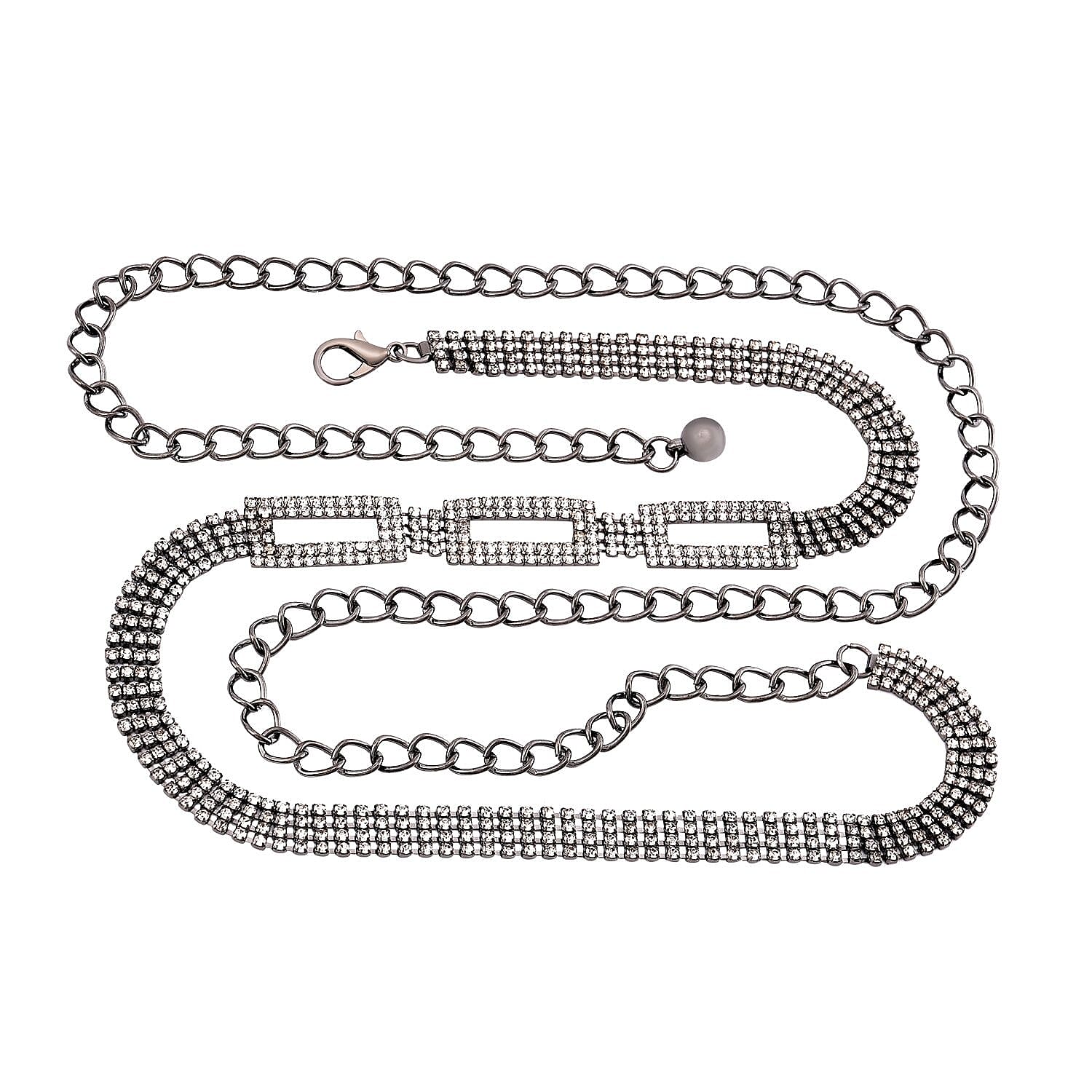 100% Crystal Glass Belt (Size 130 cm) - Black 7489109 0