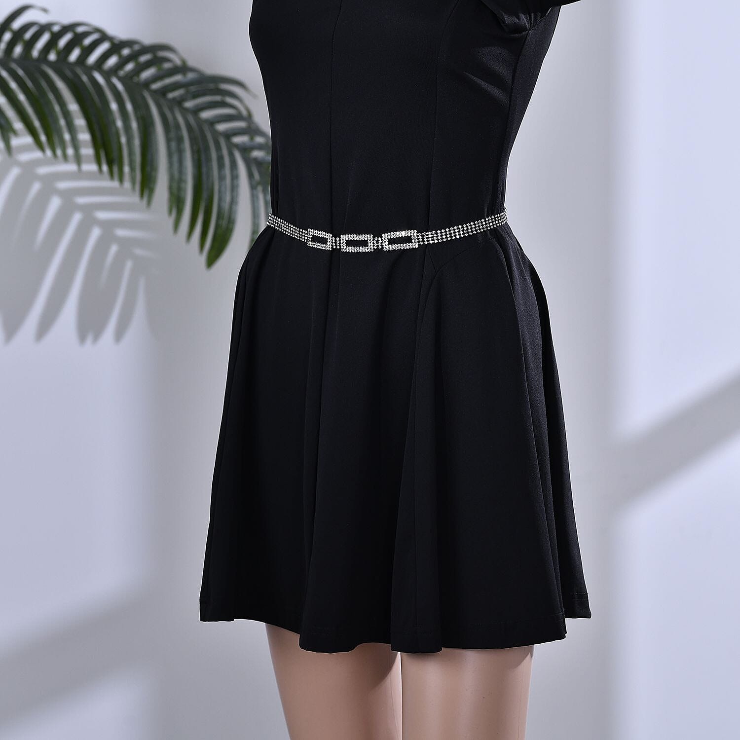 100% Crystal Glass Belt (Size 130 cm) - Black 7489109 1