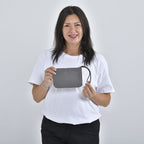 100% Genuine Leather Alphabet S Wallet with RFID Protection - Grey