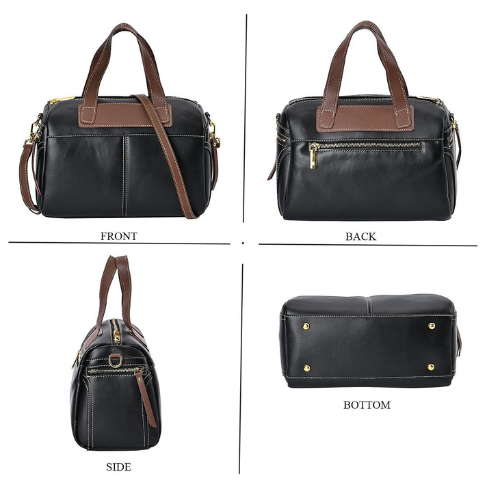 Manhattan CloseOut- 100% Genuine Leather  Bag with Shoulder Straps - Gold 7603767 2