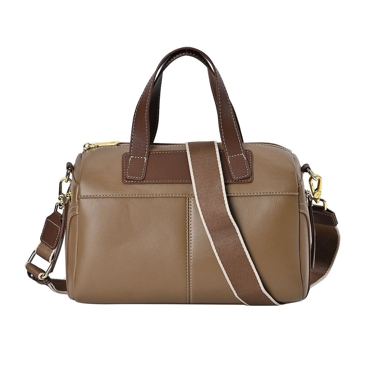 Manhattan CloseOut- 100% Genuine Leather  Bag with Shoulder Straps - Gold 7603767 0