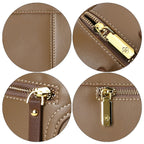 Manhattan CloseOut- 100% Genuine Leather  Bag with Shoulder Straps - Gold
