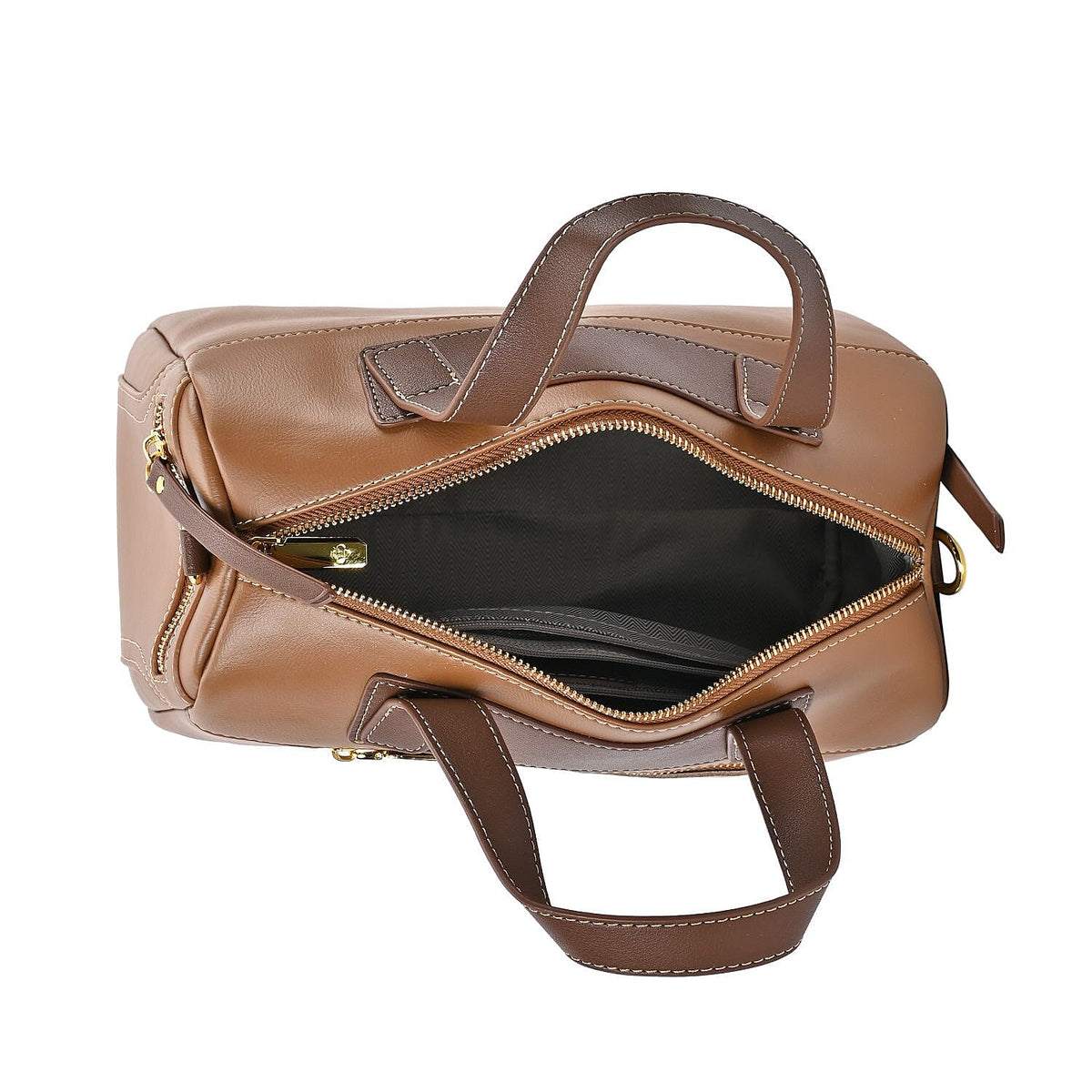 Manhattan CloseOut- 100% Genuine Leather  Bag with Shoulder Straps - Tan 7603769 7