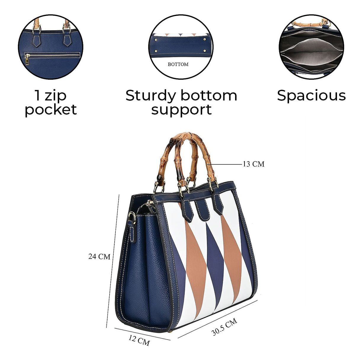Genuine Leather Diamond Pattern Crossbody Bag with Handle Drop 7676928 14