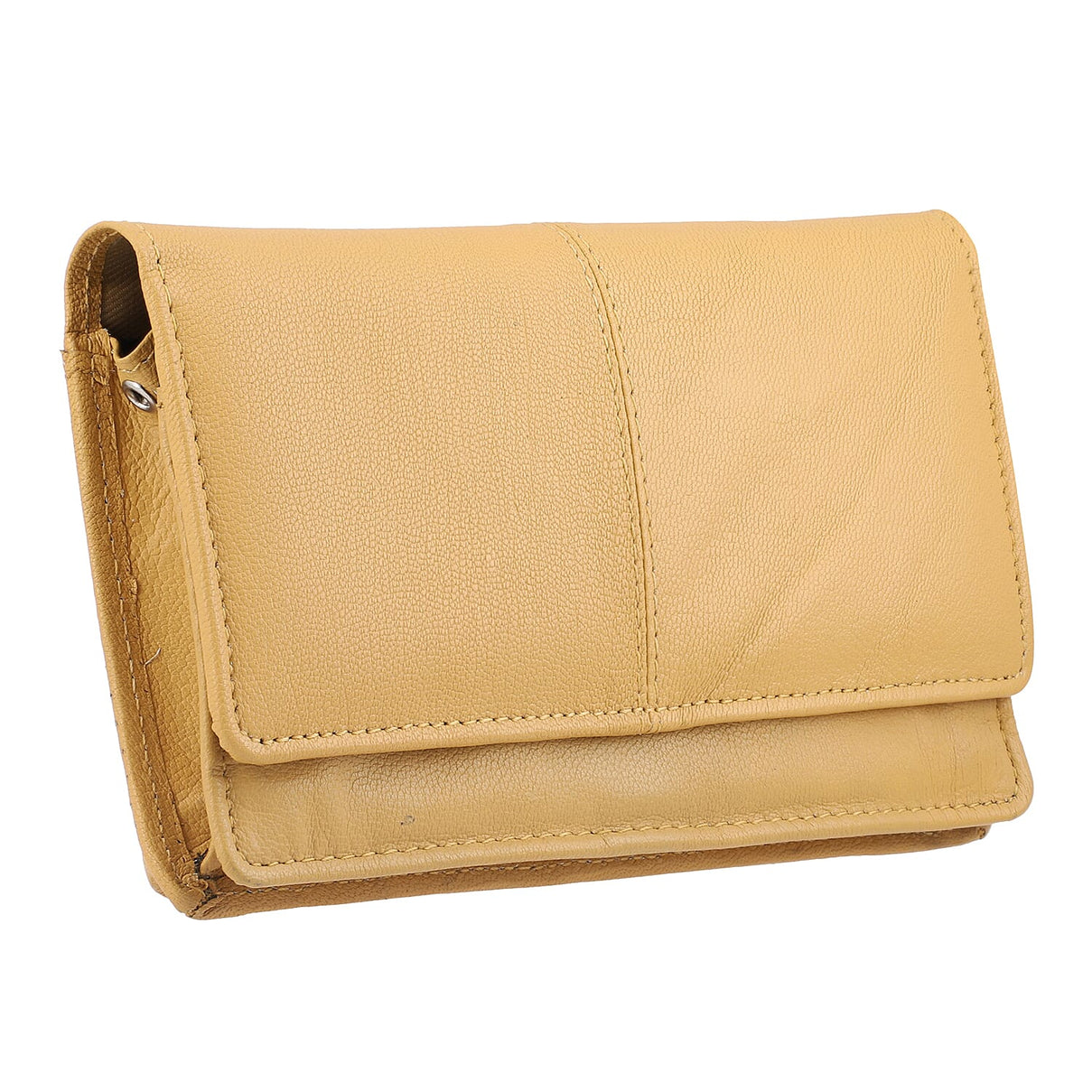 100% Genuine Leather Mobile Case Crossbody Wallet - Tan 8908042 4