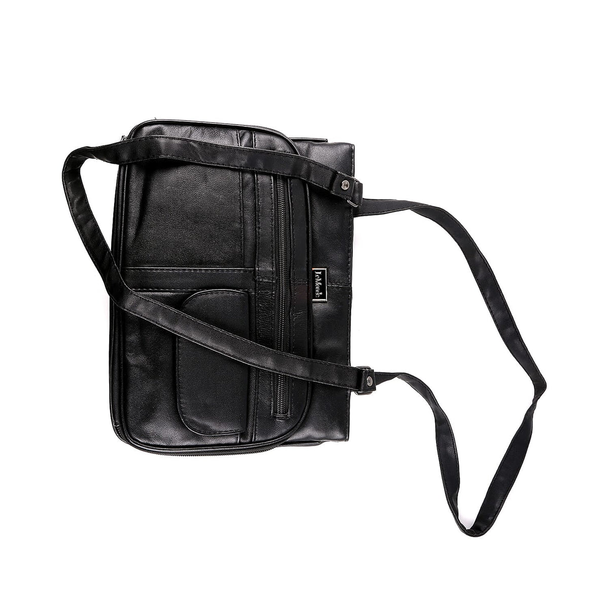 Le Monde - 100% Genuine Leather Multi Pocket Ladies Shoulder Bag with Zipper Closure - Black 6881119 3