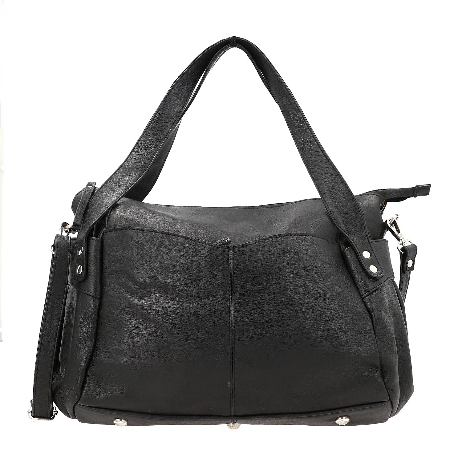 100% Genuine Leather RFID Bailey Bag - Black 7254132 0