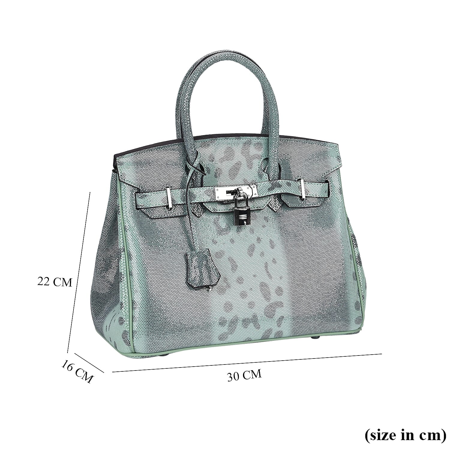 Designer Inspired - 100% Genuine Leather Snakeskin Pattern Crossbody Bag - Green 7673273 6