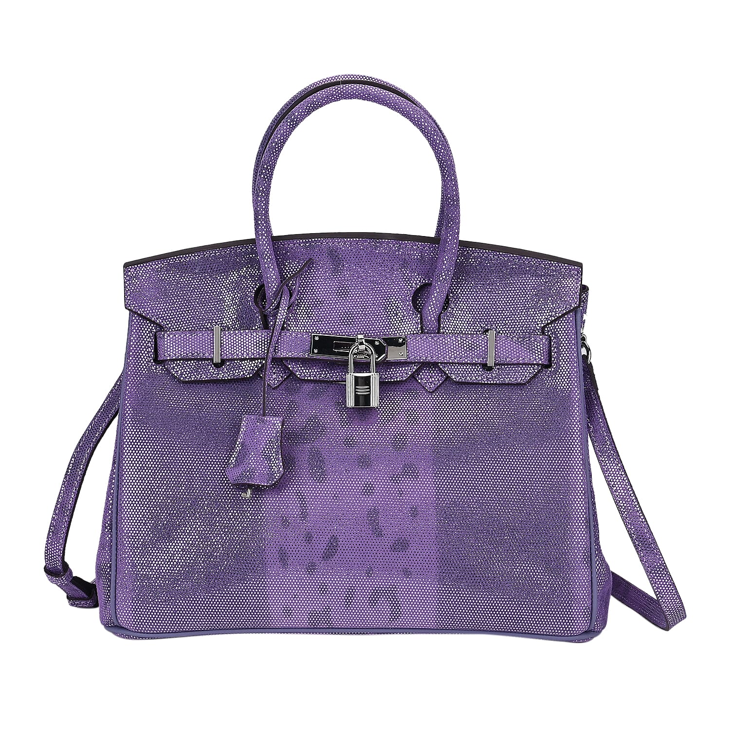 La Marey Genuine Leather Snakeskin Crossbody Bag - Purple 7890954 0
