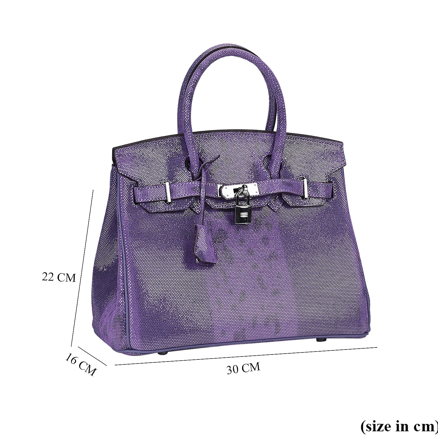 La Marey Genuine Leather Snakeskin Crossbody Bag - Purple 7890954 4