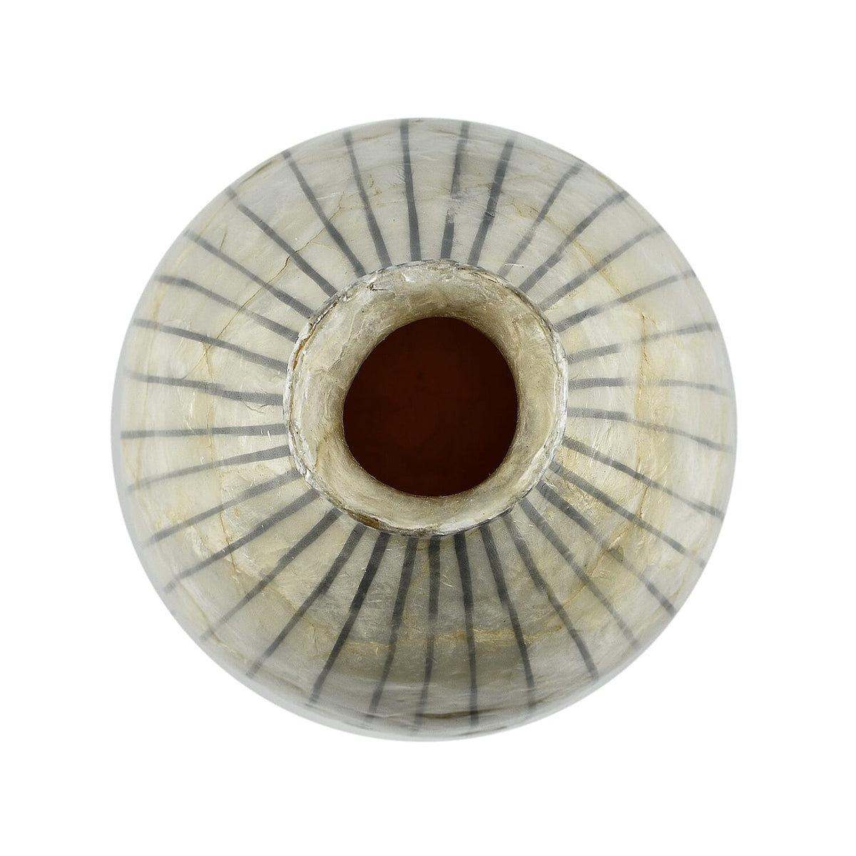 100% Handmade Capiz Circular Round Vase - Blue 7126661 4