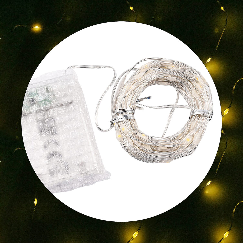 100 LED Lights with Flashing - Timer - Warm Light