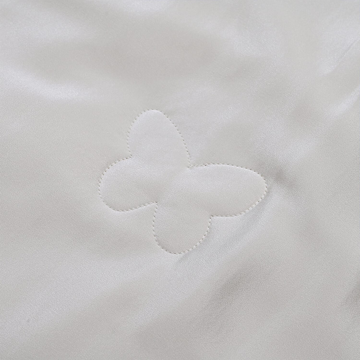 100% Mulberry Silk Quilt with Butterfly Quilting (Double) - Off White 8225769 5