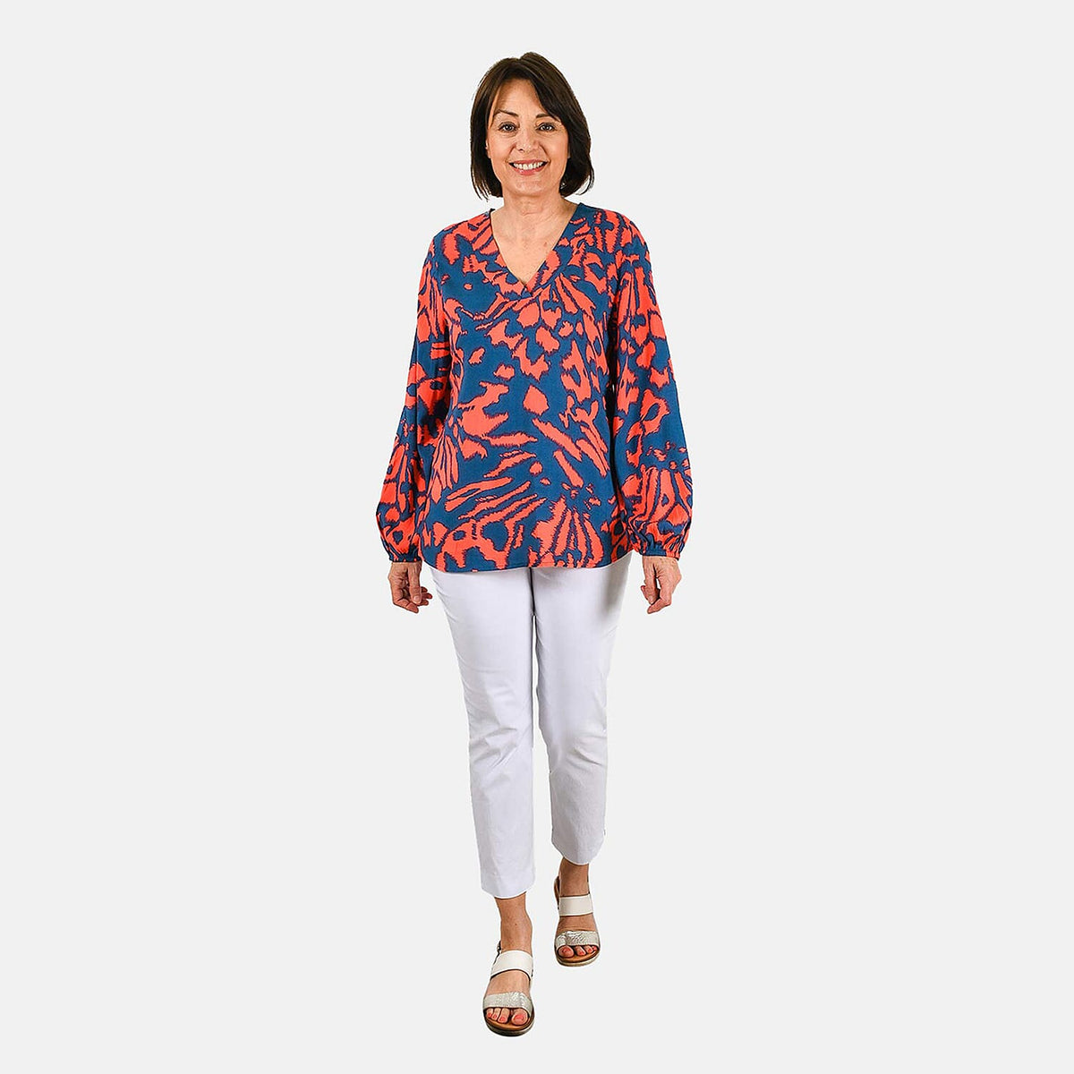 Tamsy Long Sleeves Abstract Top 7505929 0