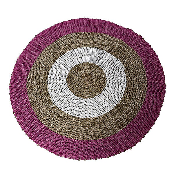 100% handmade woven rug from Indonesia Material: Seagrass and Synthetic Fiber 6368997 2