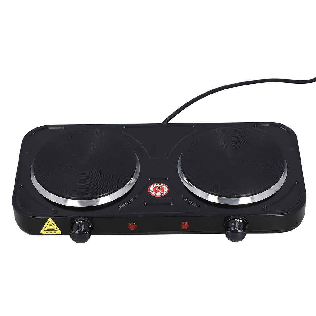 Kitchen Essentials 1000W Double Hot Plate - Black