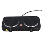 Kitchen Essentials 1000W Double Hot Plate - Black