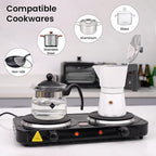 Kitchen Essentials 1000W Double Hot Plate - Black