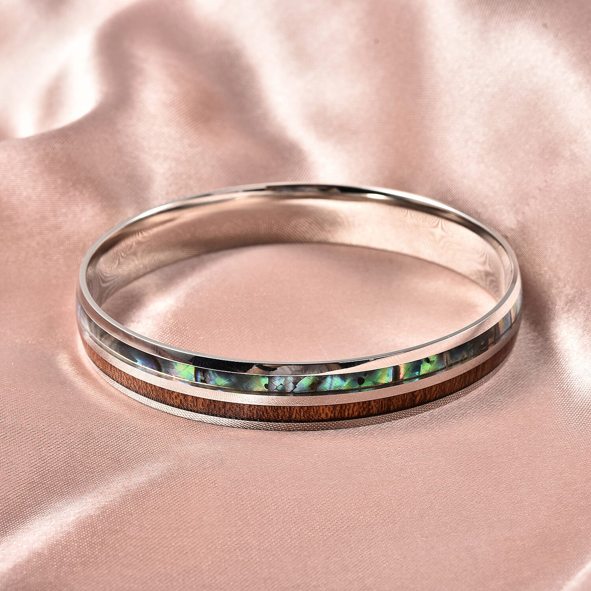10Ct.Abalone Shell Bangle in Stainless Steel 6298252 5