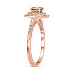 NY Closeout - 1 Ct Champagne Diamond (0.50 Ct Center) Ring in 10K Rose Gold SGL Certified