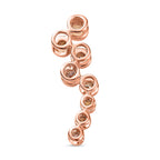 NY Closeout Offer - 9K Rose Gold Certified Natural Multi Diamond (Pink, Champagne, Yellow and Green) BUBBLE Pendant  0.25 Cts