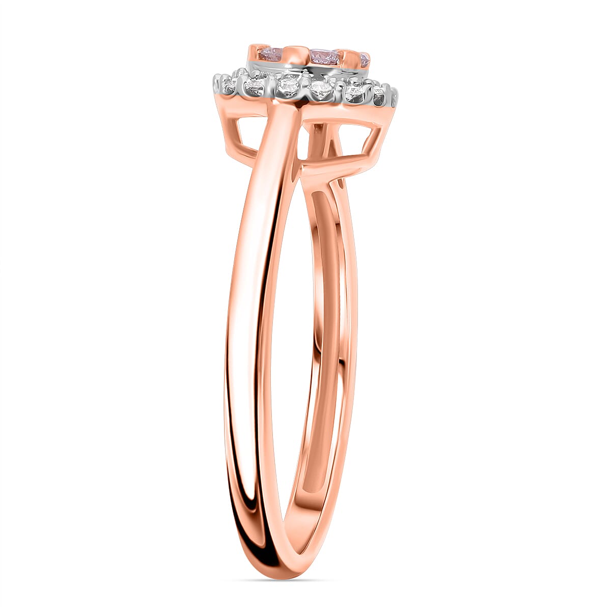 10K Rose Gold VS Pink Diamond, White Diamond  I1-I2 - VS Ring, Gold Wt. 2.5 Gms  0.342  Ct. 7844743 3