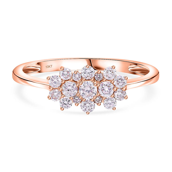10K Rose Gold VS-SI Pink Diamond VS-SI Ring, Gold Wt.2 Gms  0.500  Ct. 8523951 1