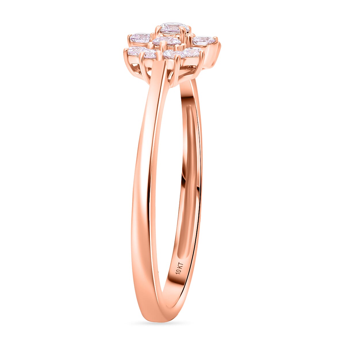 10K Rose Gold VS-SI Pink Diamond VS-SI Ring, Gold Wt.2 Gms  0.500  Ct. 8523951 3