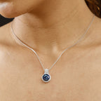 10K White Gold AAA Lab Grown Alexandrite, Lab Grown Diamond EF, VS Solitaire Pendant, Gold Wt.2.1 Gms  4.190  Ct.