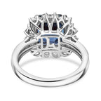 10K White Gold  AAA   Lab Grown Alexandrite ,  Lab Grown Diamond  EF, VS Solitaire Ring 6.99 ct,  Gold Wt. 4.43 Gms  6.230  Ct.