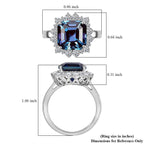 10K White Gold  AAA   Lab Grown Alexandrite ,  Lab Grown Diamond  EF, VS Solitaire Ring 6.99 ct,  Gold Wt. 4.43 Gms  6.230  Ct.