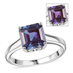 10K White Gold AAA Lab Grown Alexandrite Solitaire Ring, Gold Wt.3.24 Gms  2.935  Ct.
