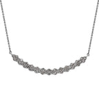 9K White Gold Diamond (I1-I2-G-H) Necklace (Size - 16-18) 1.00 Ct