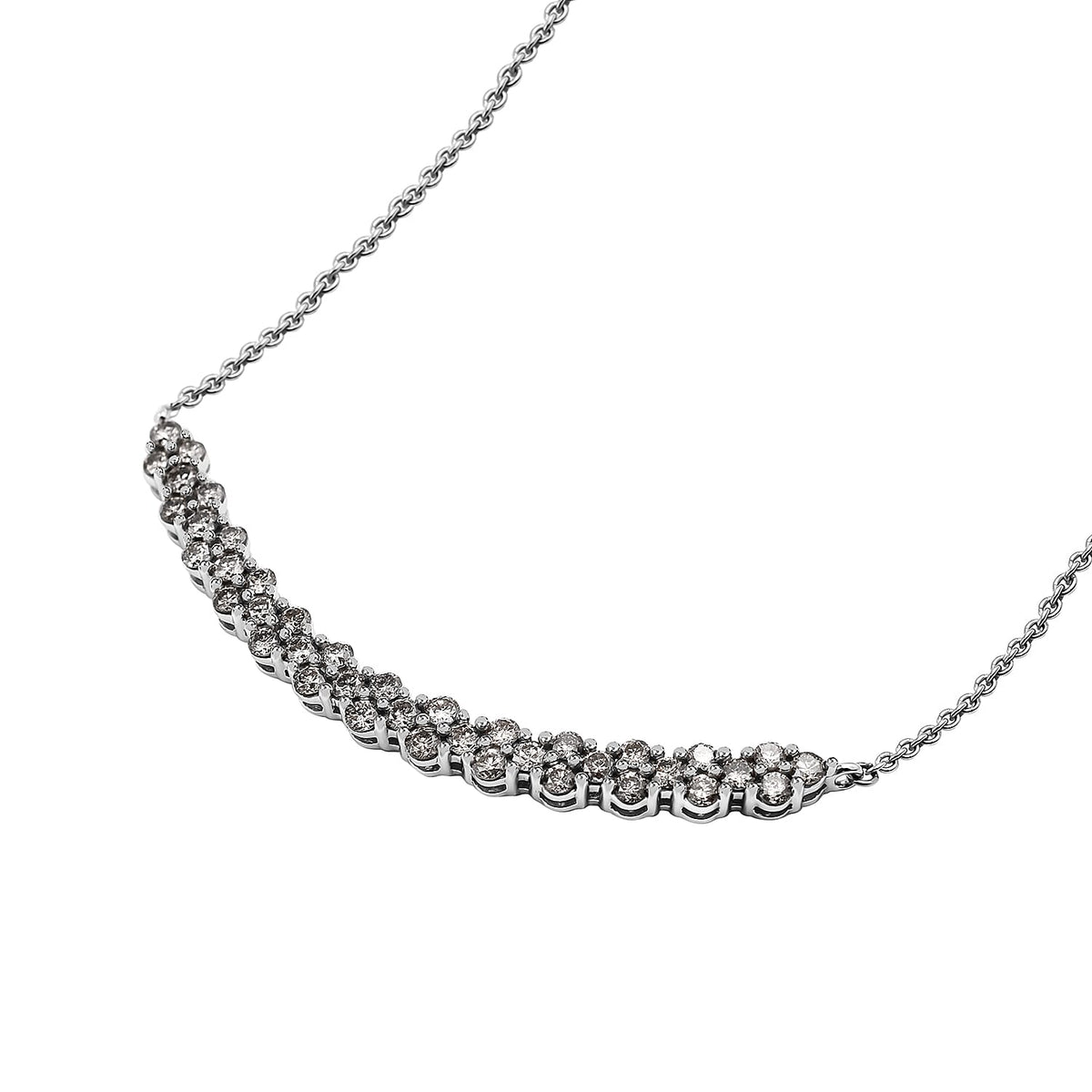 9K White Gold Diamond (I1-I2-G-H) Necklace (Size - 16-18) 1.00 Ct 7382234 3