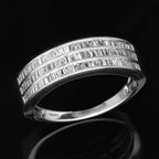10K White Gold SGL Certified Diamond (I1-I2) Band Ring 0.50 Ct, Gold Wt 3.50 GM