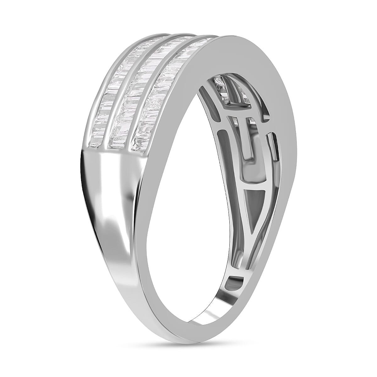 10K White Gold SGL Certified Diamond (I1-I2) Engagement Ring 0.50 Ct, Gold Wt 3.50 GM 7566479 3