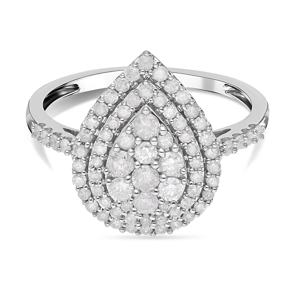 NY Close Out- 9K White Gold SGL Certified Diamond (G-H) Ring 1.00 Ct.