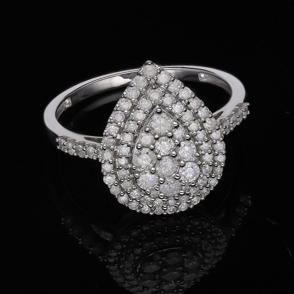 NY Close Out- 9K White Gold SGL Certified Diamond (G-H) Ring 1.00 Ct.