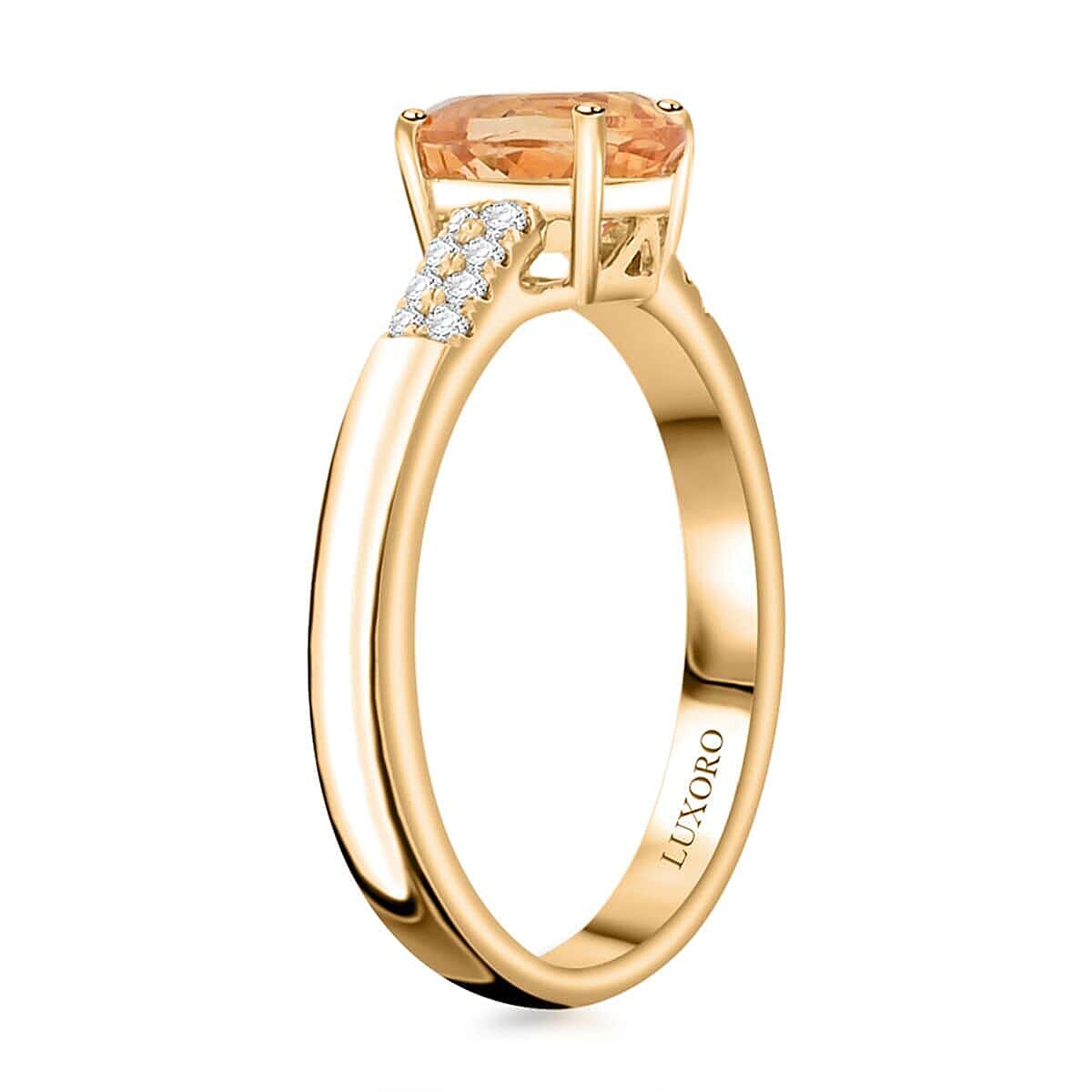 Appraised and Certified 1.55 Ct. Topaz, Diamond Solitaire Ring in 10K Yellow Gold 7840606 2