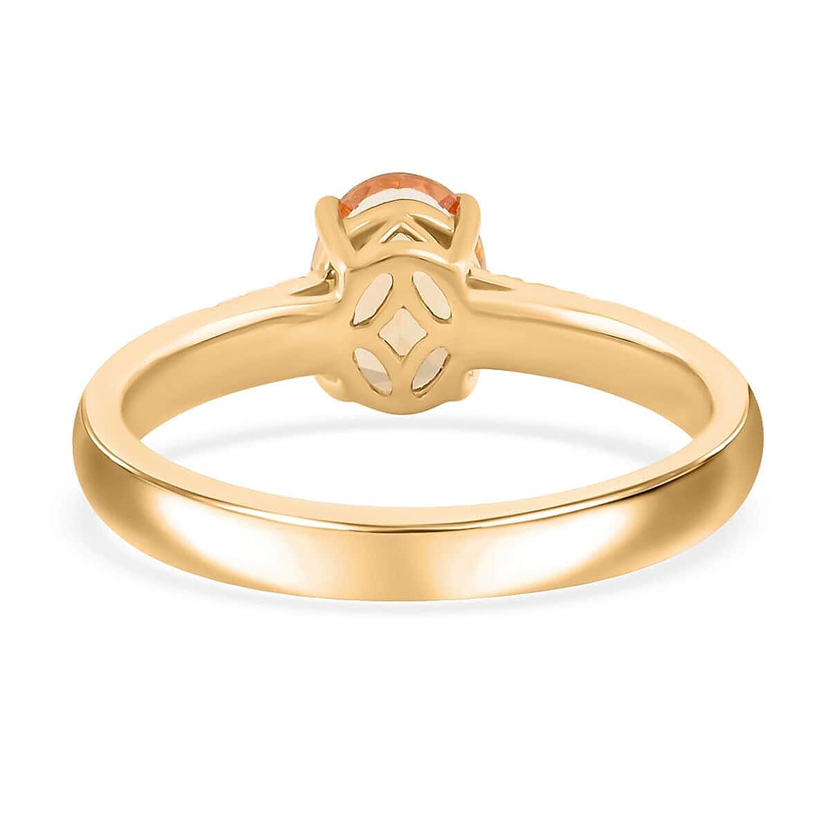 Appraised and Certified 1.55 Ct. Topaz, Diamond Solitaire Ring in 10K Yellow Gold 7840606 3