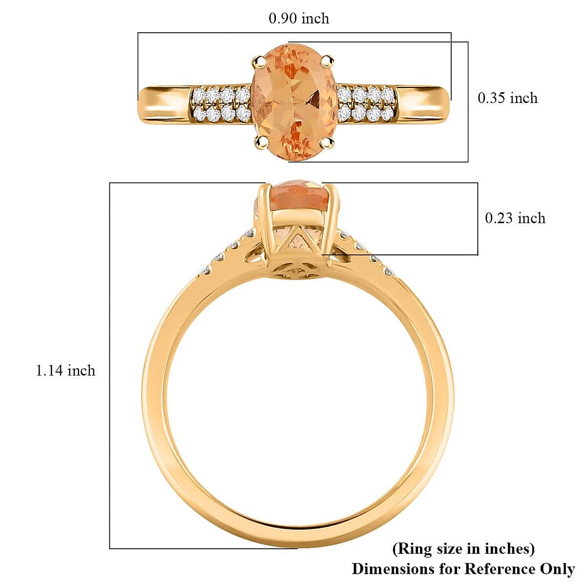 Appraised and Certified 1.55 Ct. Topaz, Diamond Solitaire Ring in 10K Yellow Gold 7840606 4