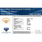 10K Yellow Gold  AAA   Imperial Topaz ,  White Diamond  I2 Ring 1.55 ct,  Gold Wt. 3.36 Gms  1.550  Ct.