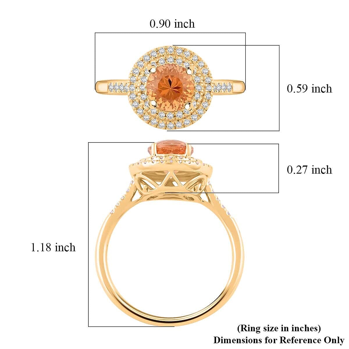 Appraised and Certified 2 Ct. Topaz, Diamond Halo Ring in 10K Yellow Gold 7840641 4