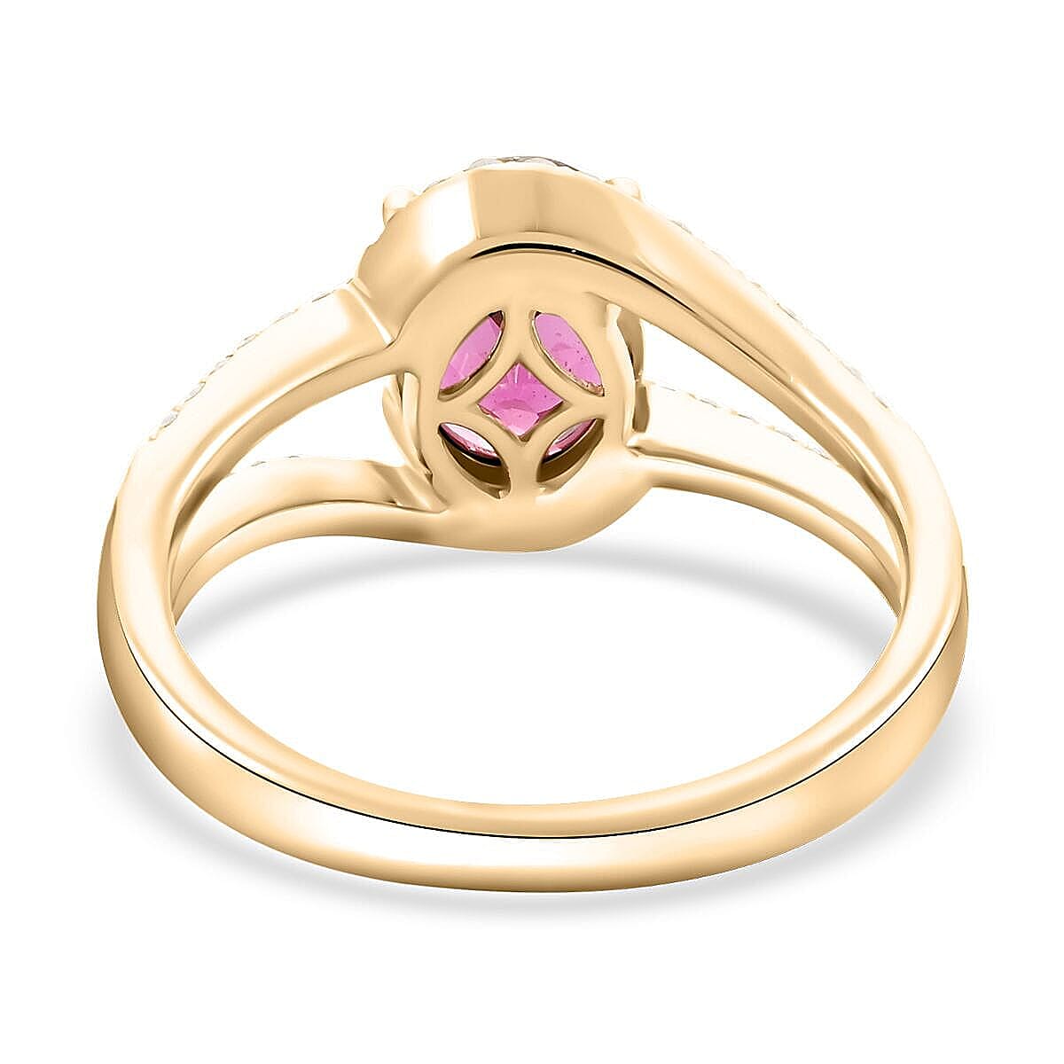 10K Yellow Gold  AAA  Purple Garnet, White Diamond I2 Ring 2.60 ct,  Gold Wt. 3.52 Gms  2.600  Ct. 7742901 4