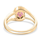 10K Yellow Gold  AAA  Purple Garnet, White Diamond I2 Ring 2.60 ct,  Gold Wt. 3.52 Gms  2.600  Ct.